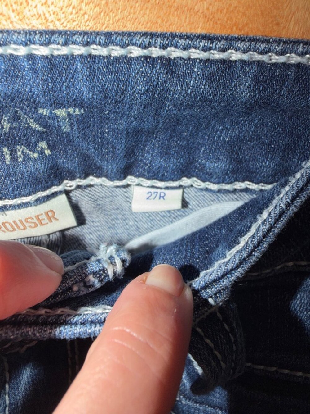 Ariat Womens Western Cowgirl Rodeo Jeans Medium Wash Size 27R Embroidered Pocket - Picture 8 of 8